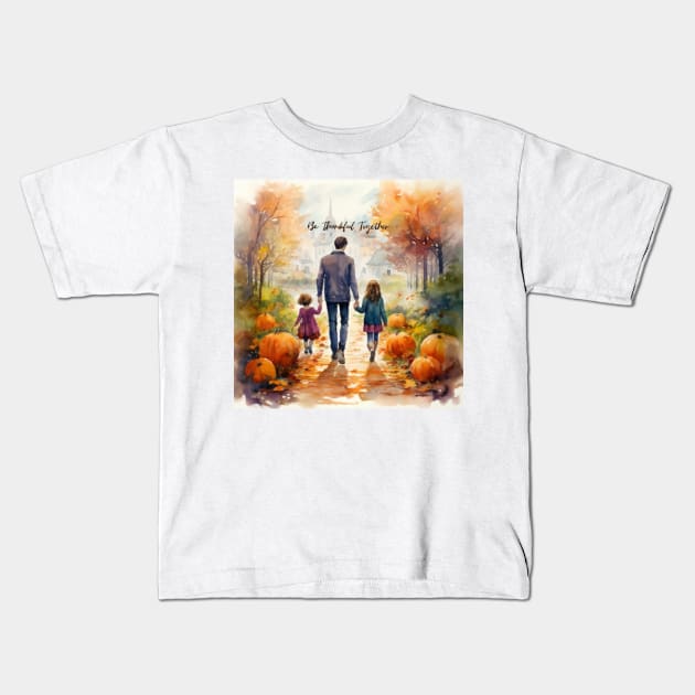 Happy Thanksgiving Day 8 Kids T-Shirt by Lady Su